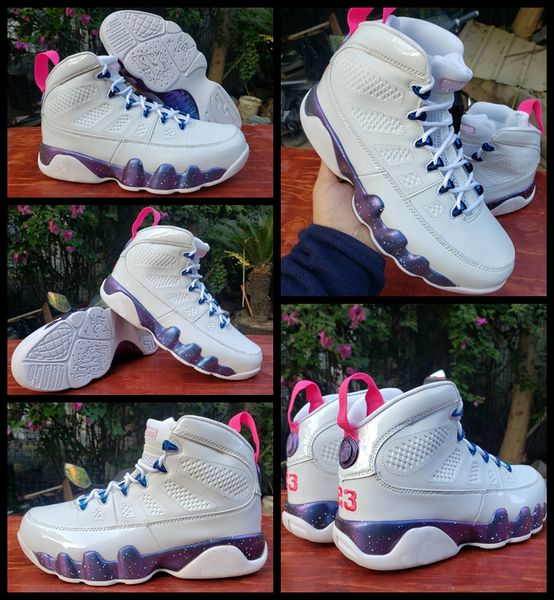 

2021 new jumpman 9 9s mens basketball shoes white pink purple trainers pe men sports sneaker athletics baskets des chaussures