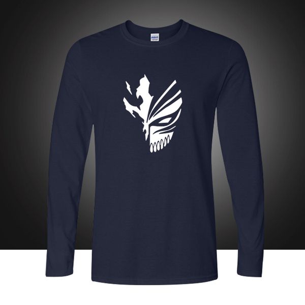 

new fashion style kurosaki t shirt cartoon hip hop printed japanese anime bleach long sleeve tshirt plus size sport hooded sweatshirt hoodie