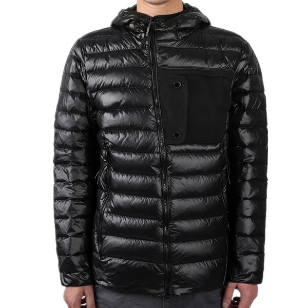 

Winter hooded lightweight Men's Down Parkas Black casual warm sportswear Simple couple jacket, European and American famous brand