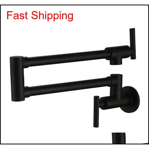 

rolya matte black pot filler kitchen faucet wall mounted extendable sink tap vac7g