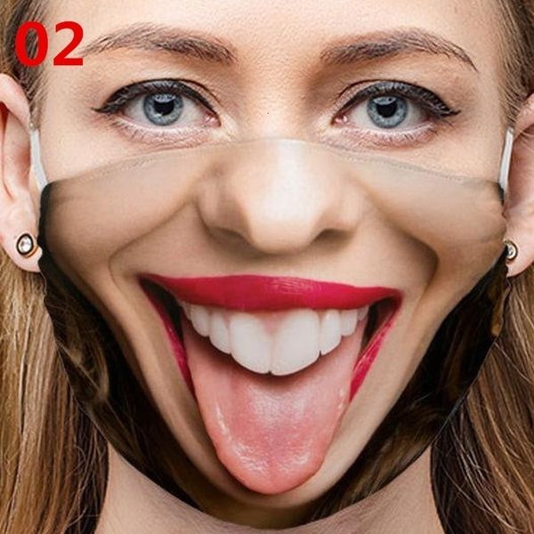 

face mask 3d dustproof funny personality ultraviolet-proof washable running riding masks reusable expression ing