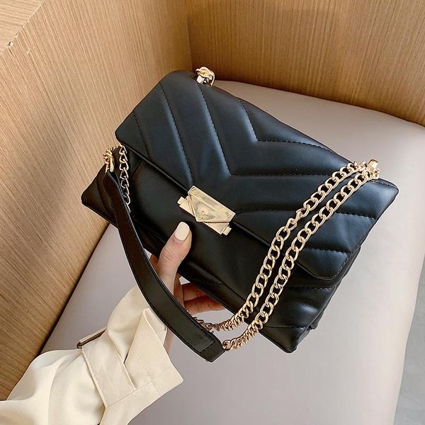 

2021 simple small pu leather bags for women 2021 winter luxury trend shoulder handbags trending hand bag