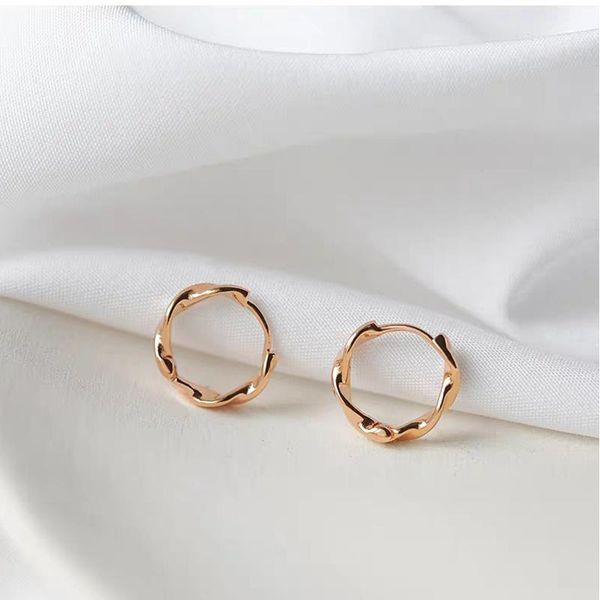 

classic small round pearl gold ring earrings punk simple korean version of round earrings ladies jewelry ring, Golden;silver