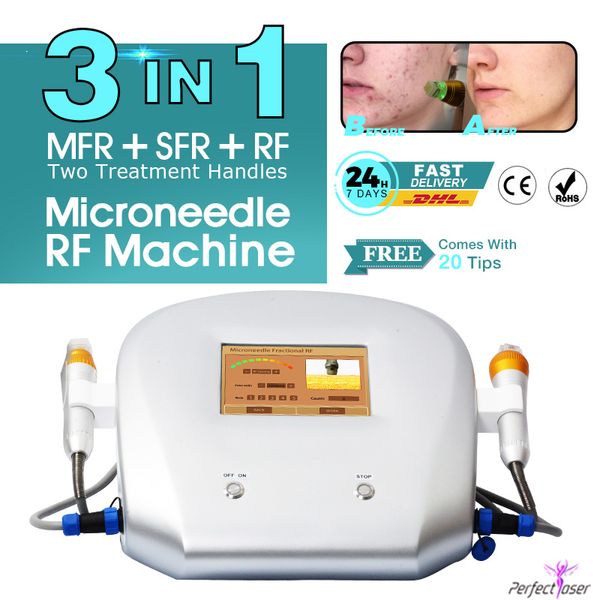 Bom micro micro angudling rf dispositivo fracionário microaneedle facial anti envelhecimento radiofrequência microneedling tratamento remoção de rugas