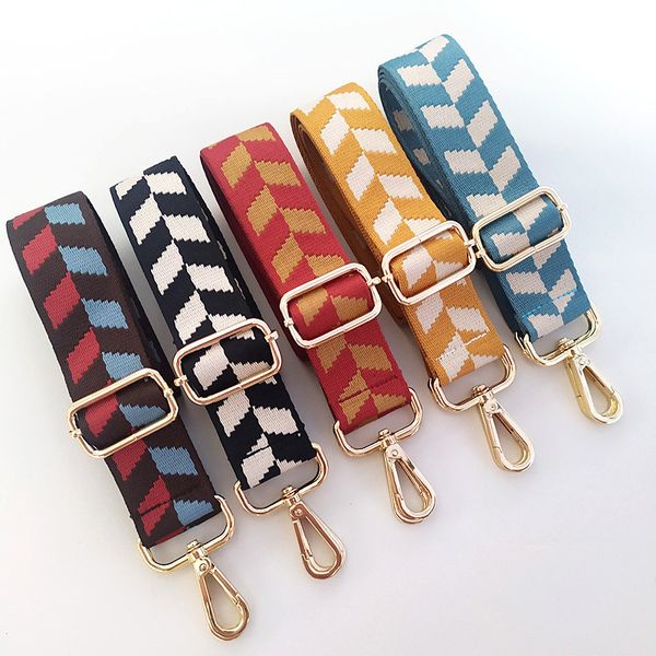 

women handbags strap nylon striped strap for crossbody shoulder bag belts handbag bag accessories parts, Black