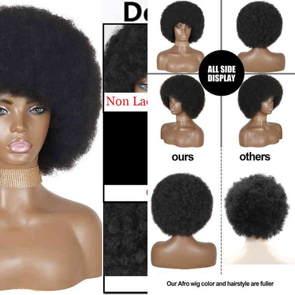 

hair synthetic wigs cosplay azqueen synthetic afro wig women short fluffy hair wigs with bangs for black kinky curly party dance cosplay 220