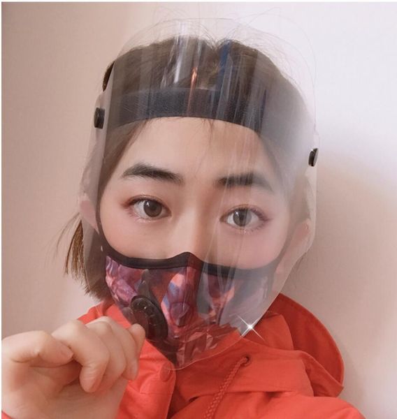 

us stock pet protective kids face shield full face isolation mask transparent anti-fog mask visor protection hat protective products fy8014