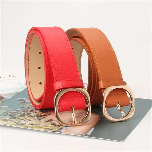 

black red brown white solid pu belt 105cm * 3.4cm women belts female lady casual waistband students girdle metal belt buckle, Black;brown