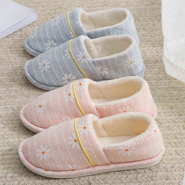 

new 2022 winter-autumn at home thermal cotton-padded slippers women's cotton slippers indoor slippers with soft outsole shoes y220214, Black