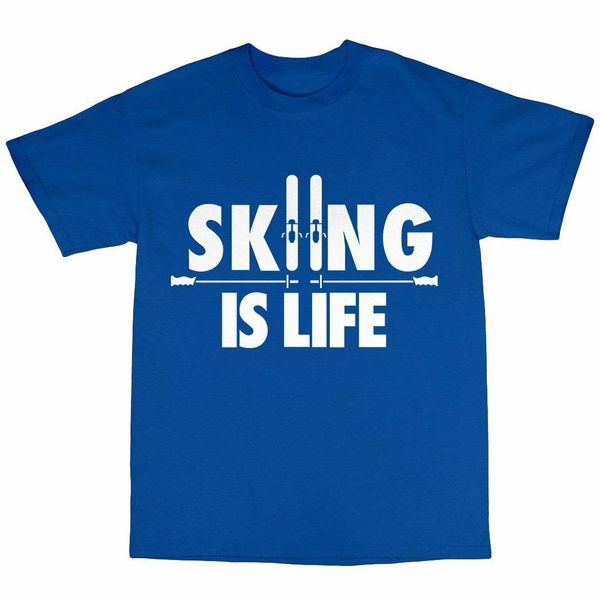 

skiing is life skier t-shirt premium cotton ski alpine skis gift present sport hooded sweatshirt hoodie