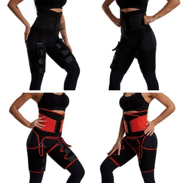 

waist support slimming leg shaper sweat shapewear fat burning compress belt neoprene slim thigh trimmer trainer1, Black;gray