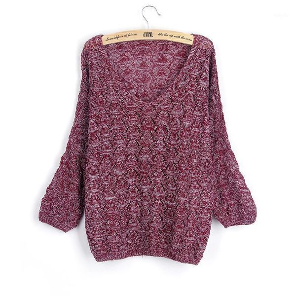 

spring and autumn new korean version of loose large size women's thin long-sleeved sweater women's short1, White