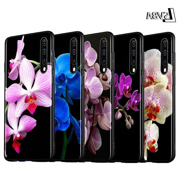 

black cover shell orchid flowers for samsung galaxy a90 a80 a70s a60 a50s a40 a30 a20 a10 e s a2 core phone case