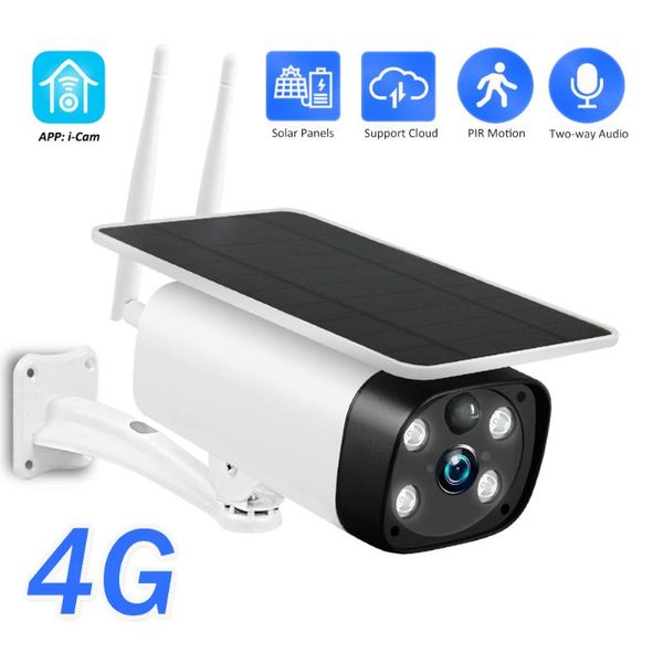 

1080p solar 3g 4g camera wifi sim card outdoor wireless camera rechargeable battery 2mp hd audio security surveillance