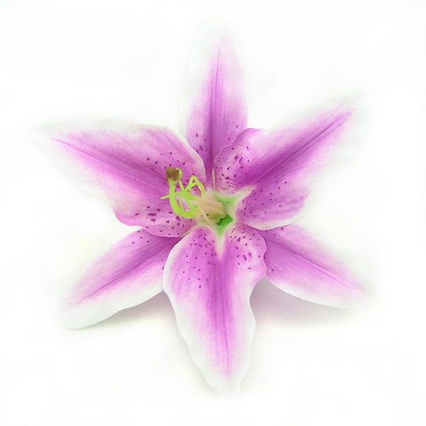 

2 pcs large 17cm wedding decoration lilies artificial silk flower heads for wedding car decoration scrapbooking fake flowers wmtamg