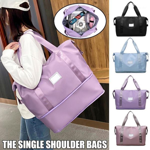 

duffel bags 2021 large capacity travel bag waterproof expandable sport pouch fashion multifunctional handbag bolsas feminina1
