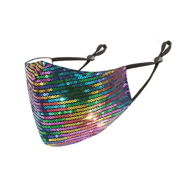 

fashion bling reusable sequins 3d washable mask mask pm2.5 face shield sun color gold adjustable face cover masks mouth