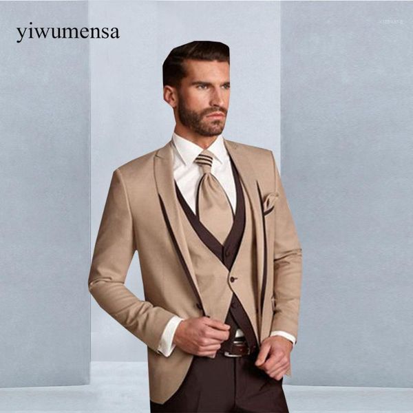 

men's suits & blazers ywms-360 custom made men suit set (jacket+pants+vest) groomsmen tuxedo groom wedding regular fit costume homme1, White;black