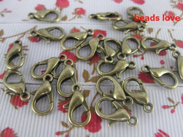 

100pcs/lot )pick 5 colors zinc alloy jewelry findings 502 lobster clasp hooks vintage jewelry making clasps 12mm (w02915) bbyfzp