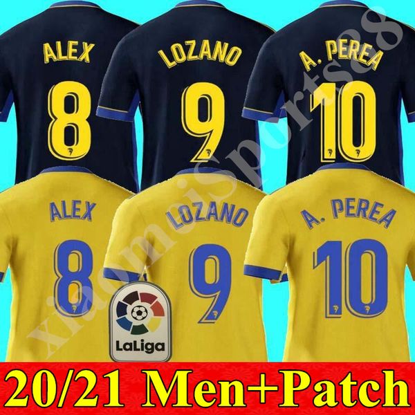 

2020 2021 cadiz soccer tebacry cádiz cf camisetas de fútbol 20 21 21 лозано алекс бодигер хуан кала камисета лига футбольные рубашки, Black;yellow