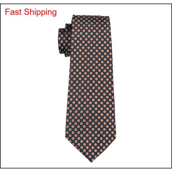 

classic silk men ties brown mens neckties dot tie sets tie hankerchief cufflinks jacquard woven meeting business we qylsrg nana_shop, Black;blue