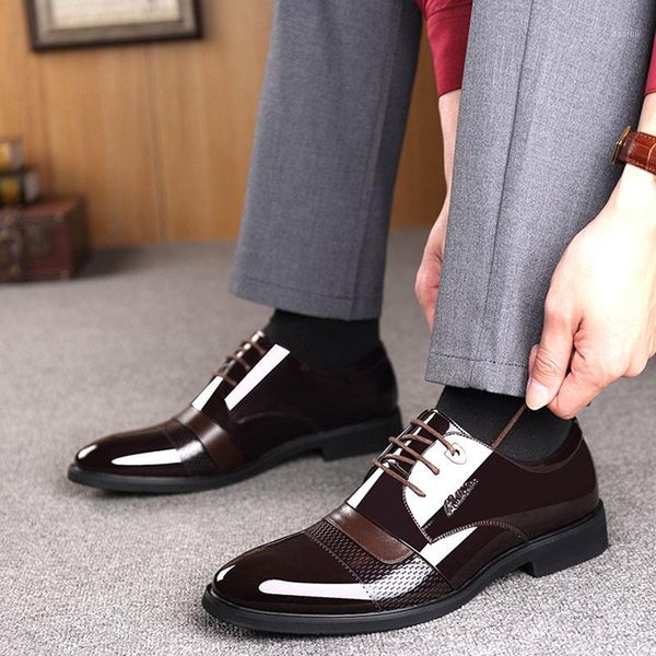 

dress shoes brown formal shoe men elevator for leather black fashion office flat mens wedding1