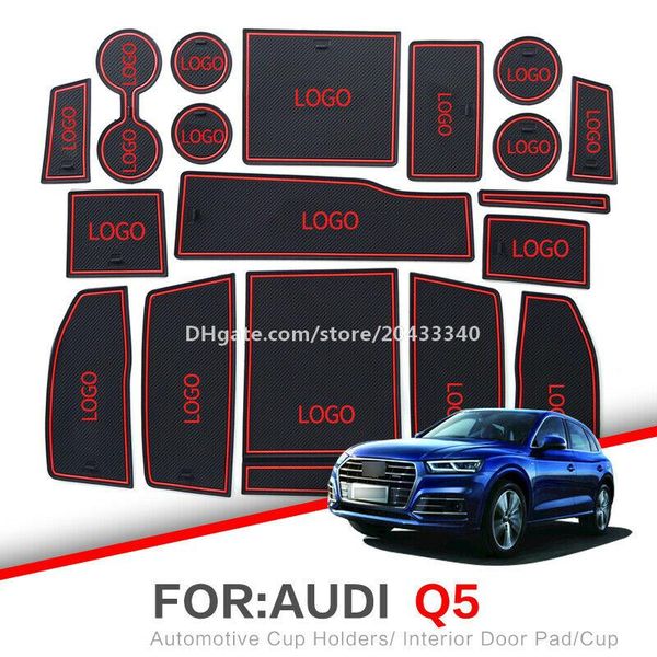 

car gate slot pad water coaster interior non-slip mats for for audi q5 2017-2019