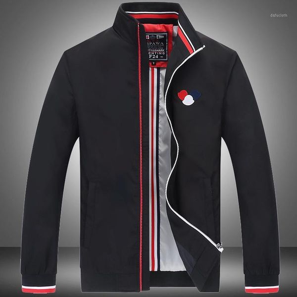 

fashion quality cool spring autumn loose thin casual outwear windbreak men's solid jackets coats brand size m-4x1, Black;brown