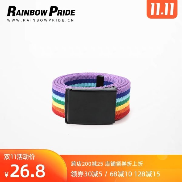 

rainbowpride радуги отрезные для резки спорт на открытом воздухе универсальный холст ветер корейский ремень, Black;brown