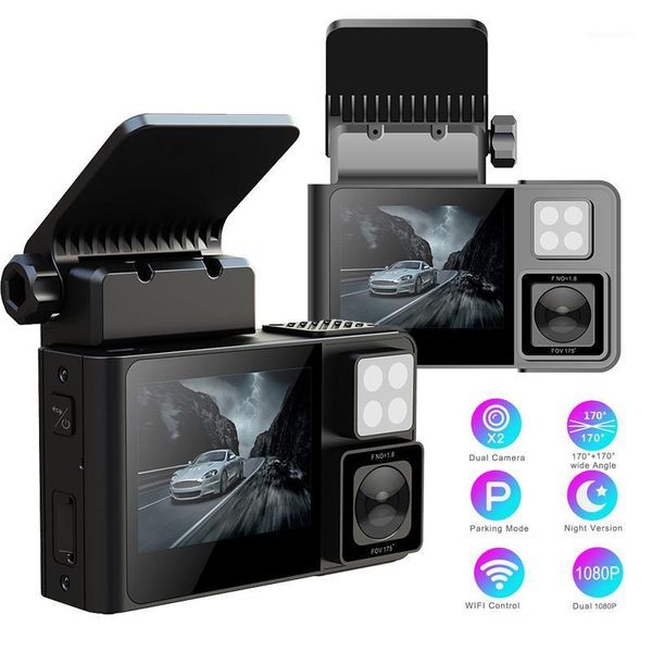 Videoregistratore Dash Cam 2K DVR per auto Dashcam Registrar Telecamera WIFI 170 ° DVR di registrazione in loop grandangolare