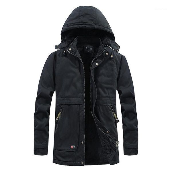 

winter jacket men fashion parka new arrival thick warm hooded coats male casual outerwear mens overcoats1, Black