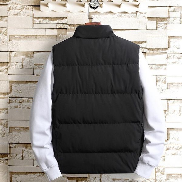 

men's vests vest autumn and winter down cotton thickened large size jacket, Black;white