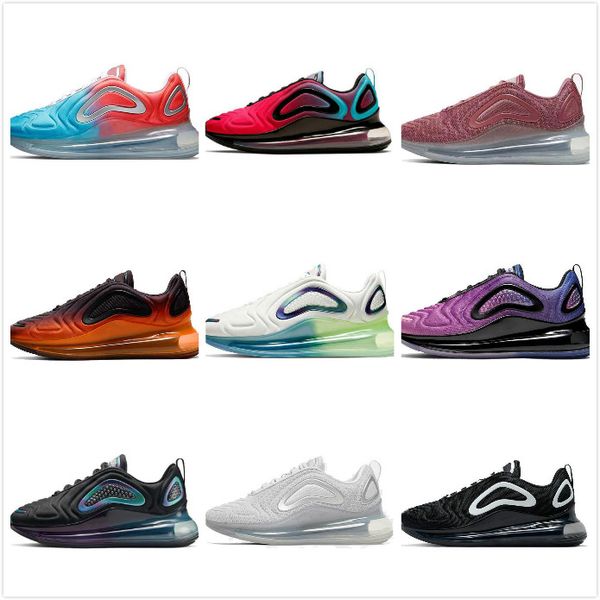 

new 2020 bubble pack 720 running shoes for mens womens all black volt be true aqua powder golden undercover sports sneakers speed trainers