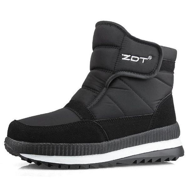 

новая зима женщины boots высокое качество keep warm голеностопного snow boots женщины hook loop удобные женские chaussures femme b239, Black