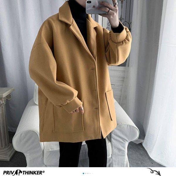 

pr men's solid long trench straight men casual loose windbreaker coats 2021 autumn korean new men's hip hop outerwear, Tan;black