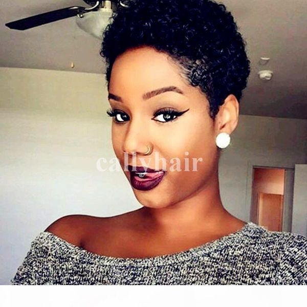 

european hair malaysian wigs human hair straight pixie cut short human hair wigs indian virgin full density front bob lace wigs, Black;brown