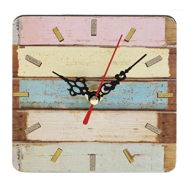 

wall clocks practical artistic creative european style round colorful rustic decorative antique wooden home clock1