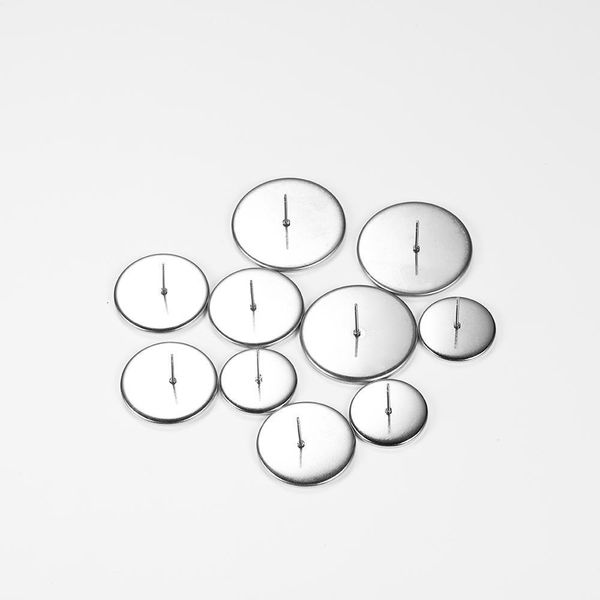 

20pcs/lot 6mm - 25mm stainless steel blank earring base findings cabochon cameo settings bezel tray for jewelry making supplies q bbysjx, Black