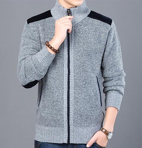 

2021 zipper sweaters for men fall winter goal cardigan males 8f6f, Black;white
