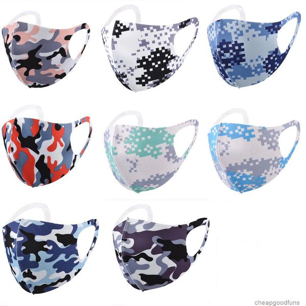 

u mouth camouflage fashion face mask cover camo anti-bacterial pm2.5 respirator dustproof washable reusable silk cotton ma 1u