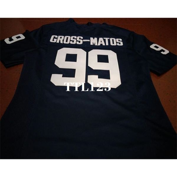 

men#99 white navy yetur gross-matos penn state nittany lion alumni college jersey or custom any name or number jersey, Black