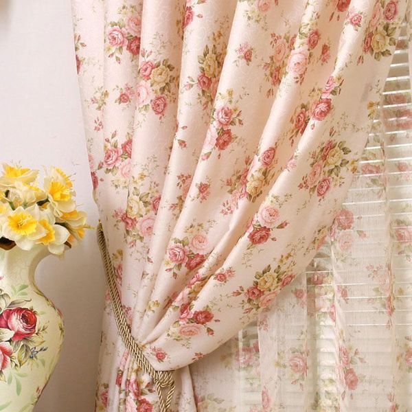 

european luxury curtains pastoral printing curtains bedroom windows living room windows 0801
