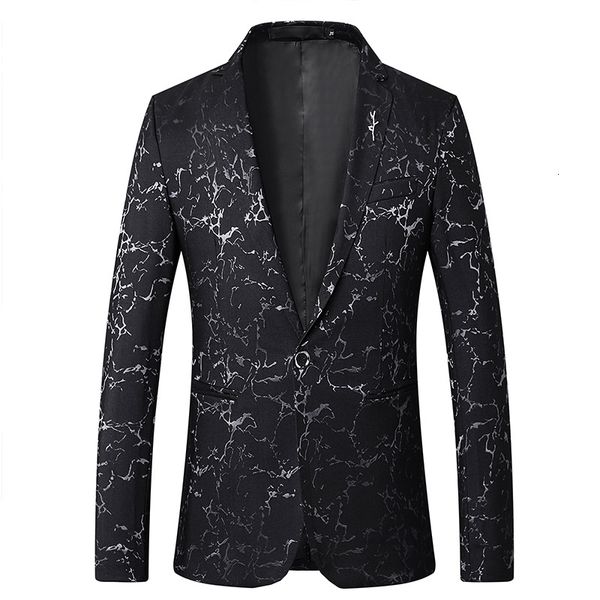 

2021 new luxury print classic men's casual blazer autumn spring fashion brand long suit isti, White;black