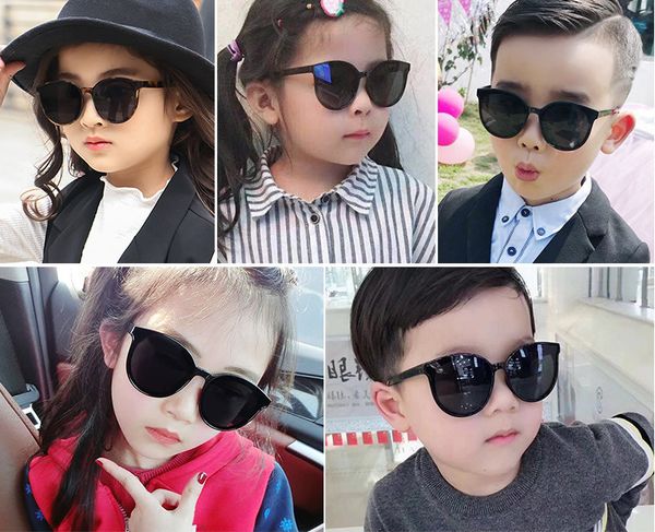 

children's round frame boys children girls sunglasses fashion parent-child glasses tide uv protection