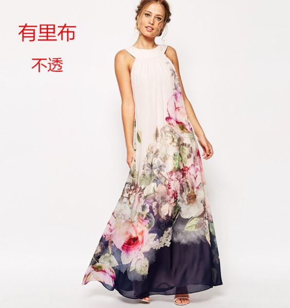 

new long printed evening floral drs, Black;gray