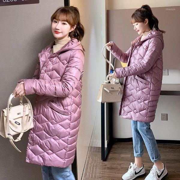 

2021 new winter women coat women long model warm parka fashion jacket hooded large sizes female clothing1, Black
