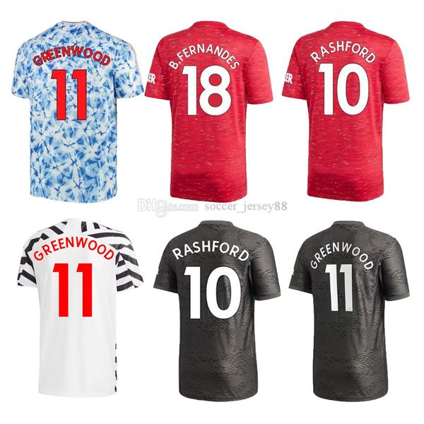 

20 21 cavani fernandes soccer jersey 2021 football rashford camiseta de futbol human race wan bissaka van de beek shirts, Black;yellow