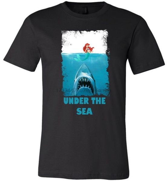 

little mermaid jaws what under the sea tees cartoon men new fashion 1 sport hooded sweatshirt hoodie t shirt
