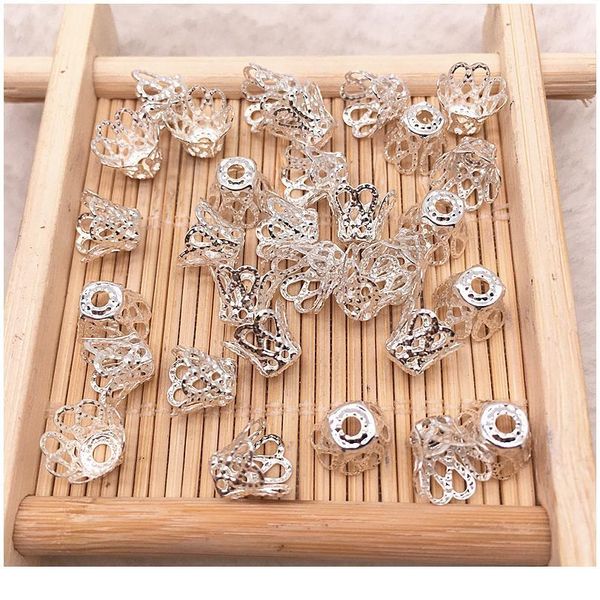 

100pcs jewelry accessories beads caps medium wine cup silver/gold/dull silver plating for diy necklace qylzqq