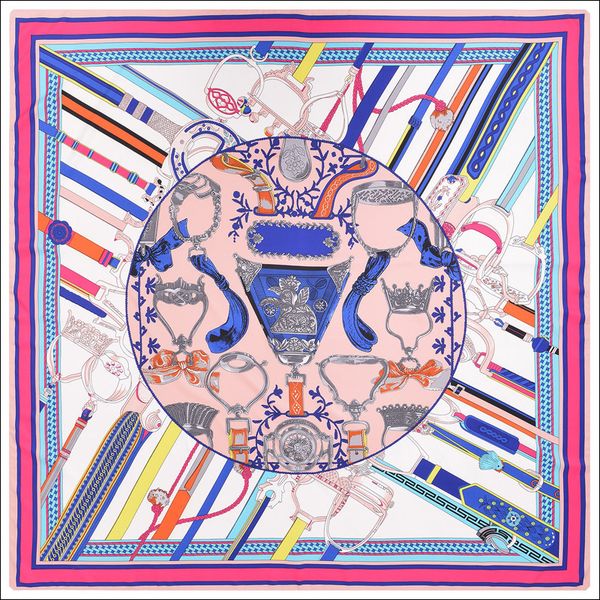 

silk neck scarf shawls womens foulard femme vintage twill mulberry shawls dropshipping 130 130, Blue;gray